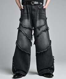 ADRER(�A�h���[)��Fringe Wide Flare Denim / �t�����W ���C�h �t���A �f�j��(�f�j���p���c)
