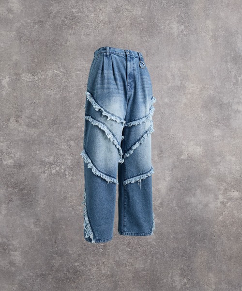 ADRER（アドラー）の「Fringe Wide Flare Denim / フリンジ ワイド フレア デニム（デニムパンツ・メンズ・ブラック/ブルー・M/S/XS/L）」の11枚目の写真