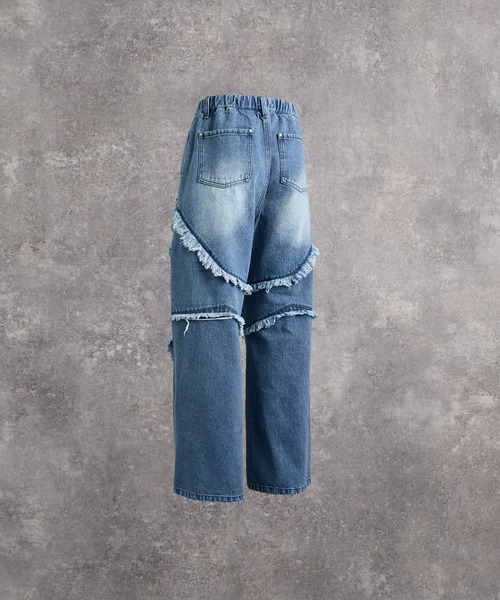 ADRER（アドラー）の「Fringe Wide Flare Denim / フリンジ ワイド フレア デニム（デニムパンツ・メンズ・ブラック/ブルー・M/S/XS/L）」の12枚目の写真