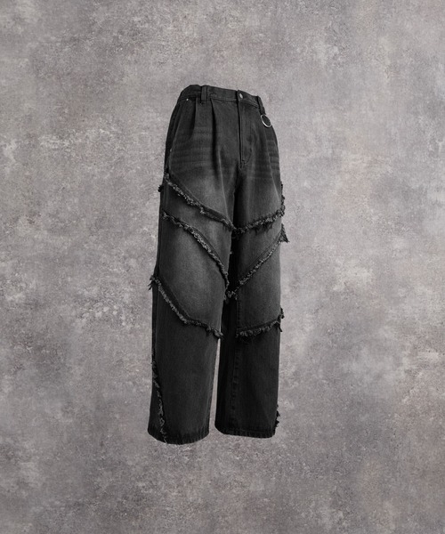 ADRER（アドラー）の「Fringe Wide Flare Denim / フリンジ ワイド フレア デニム（デニムパンツ・メンズ・ブラック/ブルー・M/S/XS/L）」の13枚目の写真