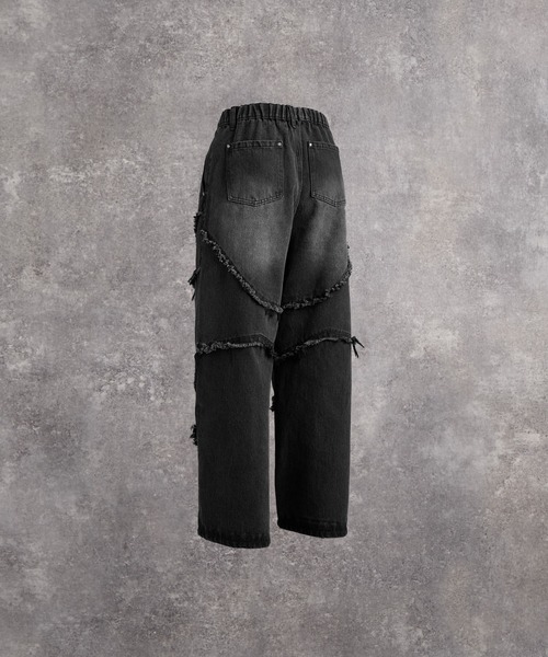 ADRER（アドラー）の「Fringe Wide Flare Denim / フリンジ ワイド フレア デニム（デニムパンツ・メンズ・ブラック/ブルー・M/S/XS/L）」の14枚目の写真