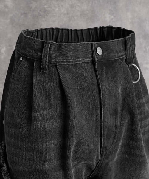 ADRER（アドラー）の「Fringe Wide Flare Denim / フリンジ ワイド フレア デニム（デニムパンツ・メンズ・ブラック/ブルー・M/S/XS/L）」の15枚目の写真
