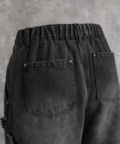 ADRER（アドラー）の「Fringe Wide Flare Denim / フリンジ ワイド フレア デニム（デニムパンツ・メンズ・ブラック/ブルー・M/S/XS/L）」の16枚目の写真