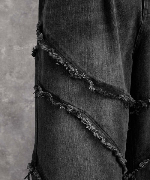 ADRER（アドラー）の「Fringe Wide Flare Denim / フリンジ ワイド フレア デニム（デニムパンツ・メンズ・ブラック/ブルー・M/S/XS/L）」の17枚目の写真