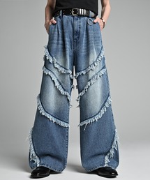 ADRER（アドラー）の「Fringe Wide Flare Denim / フリンジ ワイド フレア デニム（デニムパンツ）」