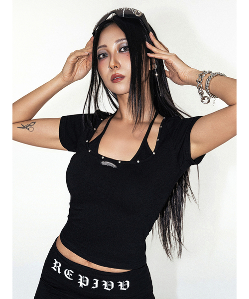 REPIVV(レピヴ)の「Burning Bikini T-shirt (Black)(Tシャツ/カットソー・レディース・その他・FREE)」の1枚目の写真