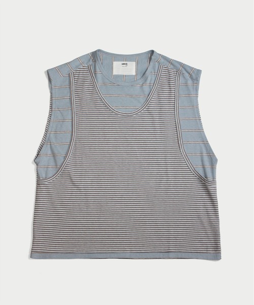 amok(アモク)の「DOCKING BORDER NO SLEEVE(Tシャツ/カットソー・メンズ・ブラウン/ブルー・M/L/S)」の13枚目の写真
