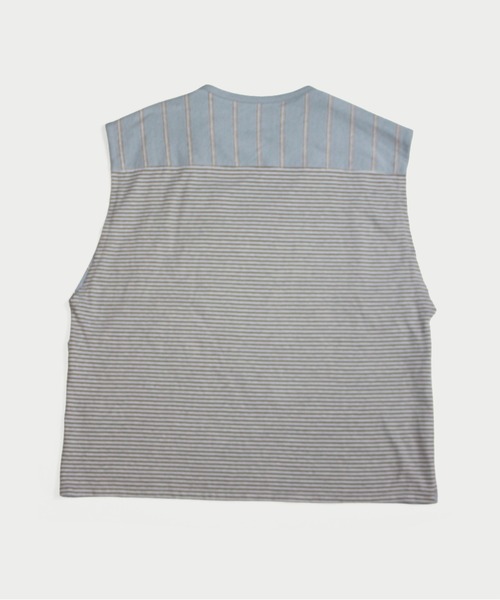 amok(アモク)の「DOCKING BORDER NO SLEEVE(Tシャツ/カットソー・メンズ・ブラウン/ブルー・M/L/S)」の12枚目の写真