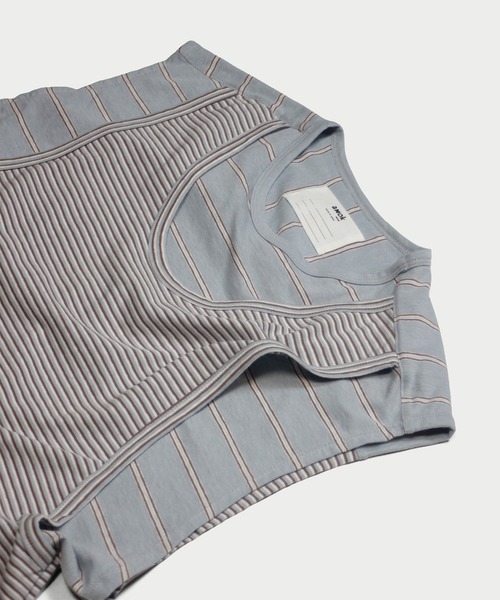 amok(アモク)の「DOCKING BORDER NO SLEEVE(Tシャツ/カットソー・メンズ・ブラウン/ブルー・M/L/S)」の9枚目の写真