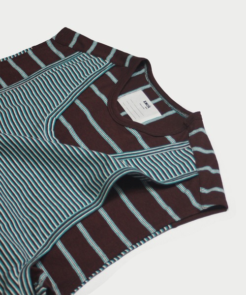 amok(アモク)の「DOCKING BORDER NO SLEEVE(Tシャツ/カットソー・メンズ・ブラウン/ブルー・M/L/S)」の4枚目の写真