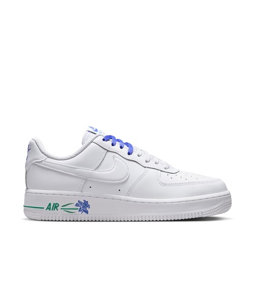 NIKE（ナイキ）の「NIKE/ナイキ WS ｴｱ ﾌｫｰｽ 1 07 SE（スニーカー・レディース・ホワイト×ブルー・24cm/23.5cm/23cm/22.5cm/22cm/25cm/24.5cm）」の3枚目の写真