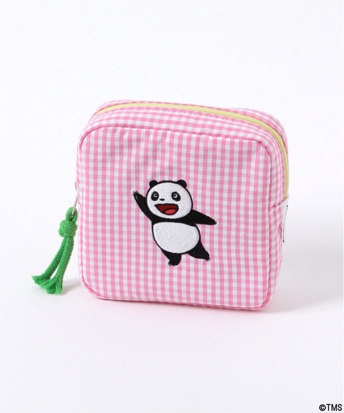 BAYFLOW(ベイフロー)の「【パンダコパンダ】ギンガムチェック刺繍ポーチ(WEB限定)(ポーチ・レディース・ブラック/ブルー/ピンク・0)」の4枚目の写真