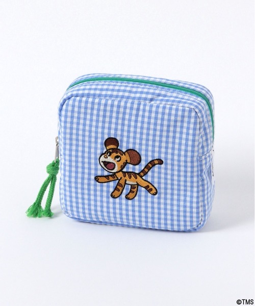BAYFLOW(ベイフロー)の「【パンダコパンダ】ギンガムチェック刺繍ポーチ(WEB限定)(ポーチ・レディース・ブラック/ブルー/ピンク・0)」の5枚目の写真