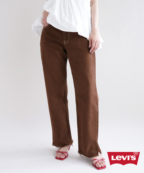 Levi's(リーバイス)の「Levi’s/リーバイス SLOBE別注 501'90s 後染めカスタム(デニムパンツ・レディース・ブラウン・24/23/27/26/25)」の1枚目の写真
