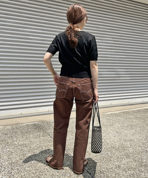 Levi's(リーバイス)の「Levi’s/リーバイス SLOBE別注 501'90s 後染めカスタム(デニムパンツ・レディース・ブラウン・24/23/27/26/25)」の21枚目の写真