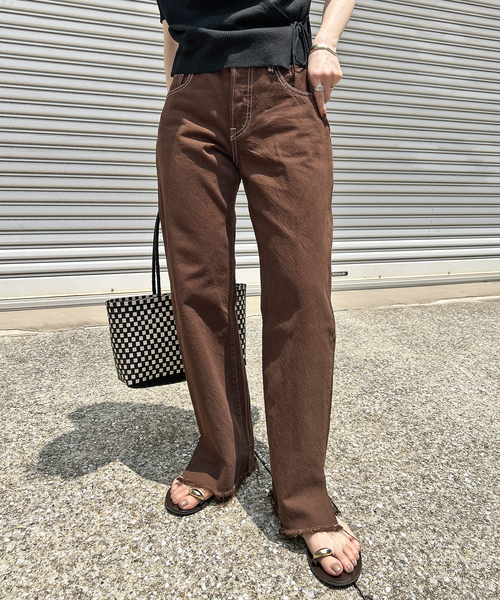 Levi's(リーバイス)の「Levi’s/リーバイス SLOBE別注 501'90s 後染めカスタム(デニムパンツ・レディース・ブラウン・24/23/27/26/25)」の22枚目の写真