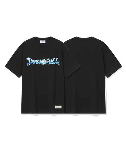 BEENTRILL(ビントリル)の「Y2Kメタリックグラフィックロゴオーバーサイズ半袖Tシャツ(ブラック)(Tシャツ/カットソー・レディース・その他・SMALL/MEDIUM/LARGE/X-LARGE)」の5枚目の写真