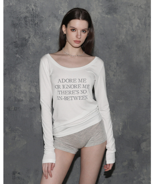 MAGORENSEOUL(マゴレンソウル)の「ADORE ME レディース ルーズフィットロングスリーブホワイト(Tシャツ/カットソー・レディース・その他・FREE)」の1枚目の写真