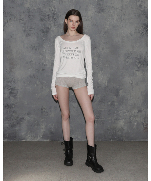 MAGORENSEOUL(マゴレンソウル)の「ADORE ME レディース ルーズフィットロングスリーブホワイト(Tシャツ/カットソー・レディース・その他・FREE)」の4枚目の写真