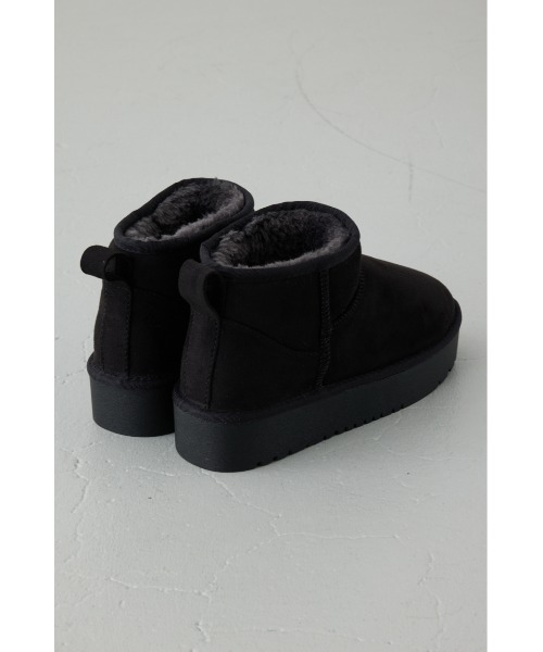 AZUL by moussy(アズールバイマウジー)の「【+4cmUP!】大人気定番♪厚底ムートンショートブーツ 秋服 冬服 ボア スタイルアップ 靴(ブーツ・レディース・ブラック/ブラウン/ベージュ・LL/LARGE/MEDIUM/SMALL)」の10枚目の写真