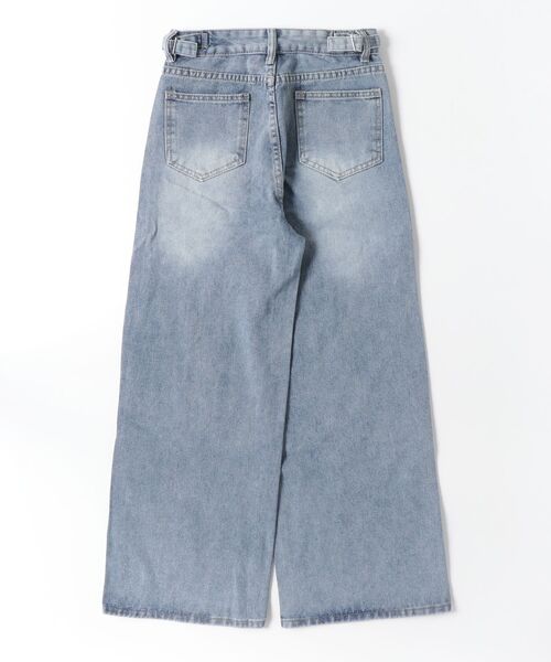 center i（センターアイ）の「【美脚見え】ヴィンテージクラッシュルーズワイドデニムパンツ（デニムパンツ・レディース・インディゴブルー・SMALL/MEDIUM）」の5枚目の写真