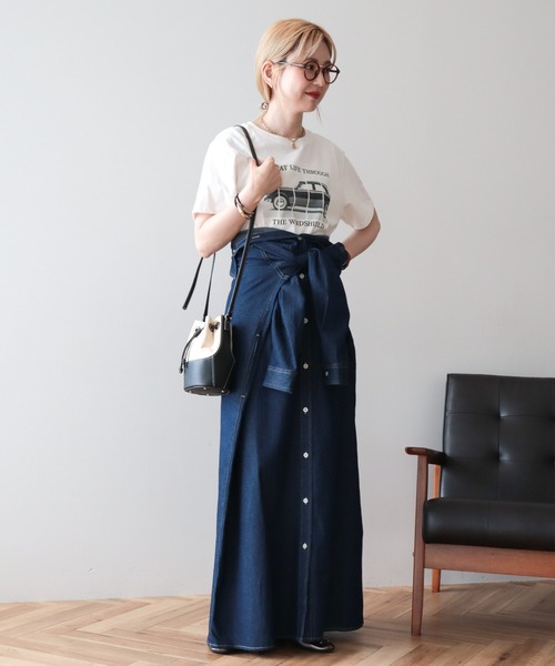 AMERICAN HOLIC(アメリカンホリック)の「デニムシャツワンピース(シャツワンピース・レディース・インディゴブルー/ワンウォッシュ/グレー・M/L)」の14枚目の写真