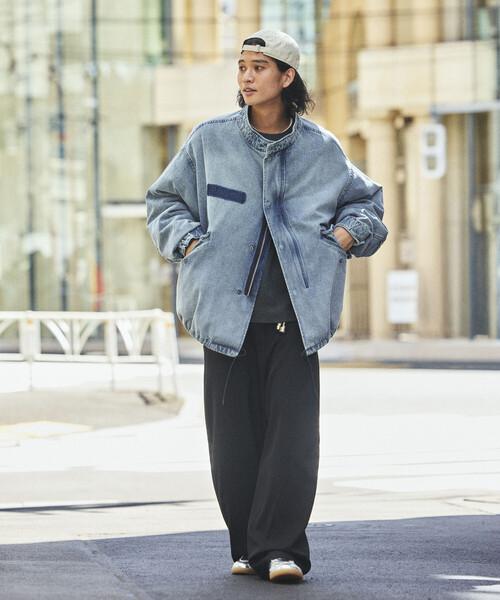 FREAK'S STORE(フリークスストア)の「フェード加工 3WAY M-65 ライナーセット ショートモッズコート/ブルゾン&キルティングライナーセット(モッズコート・メンズ・ブラック/ブラウン/オリーブ/サックスブルー・SMALL/MEDIUM/LARGE)」の6枚目の写真