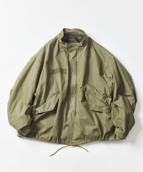 FREAK'S STORE(フリークスストア)の「フェード加工 3WAY M-65 ライナーセット ショートモッズコート/ブルゾン&キルティングライナーセット(モッズコート・メンズ・ブラック/ブラウン/オリーブ/サックスブルー・SMALL/MEDIUM/LARGE)」の9枚目の写真