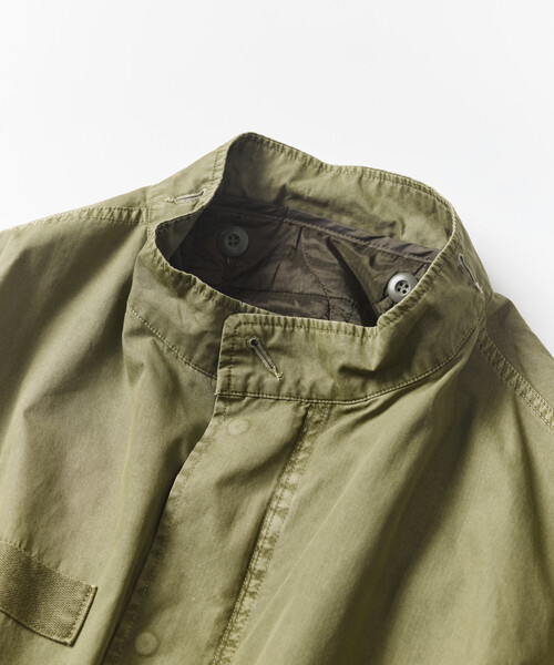 FREAK'S STORE(フリークスストア)の「フェード加工 3WAY M-65 ライナーセット ショートモッズコート/ブルゾン&キルティングライナーセット(モッズコート・メンズ・ブラック/ブラウン/オリーブ/サックスブルー・SMALL/MEDIUM/LARGE)」の10枚目の写真
