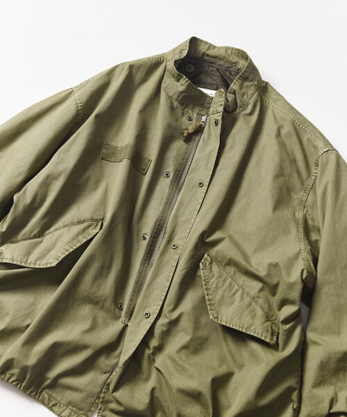 FREAK'S STORE(フリークスストア)の「フェード加工 3WAY M-65 ライナーセット ショートモッズコート/ブルゾン&キルティングライナーセット(モッズコート・メンズ・ブラック/ブラウン/オリーブ/サックスブルー・SMALL/MEDIUM/LARGE)」の11枚目の写真