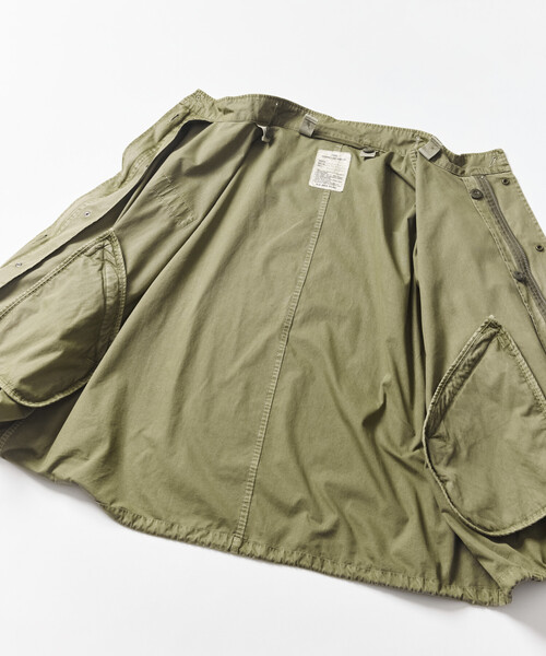 FREAK'S STORE(フリークスストア)の「フェード加工 3WAY M-65 ライナーセット ショートモッズコート/ブルゾン&キルティングライナーセット(モッズコート・メンズ・ブラック/ブラウン/オリーブ/サックスブルー・SMALL/MEDIUM/LARGE)」の21枚目の写真