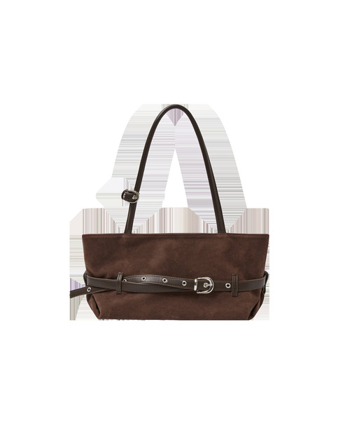 mur（ミュール）の「Lizzy Belted Boat Bag (8color)（ショルダーバッグ・レディース・ダークブラウン系/バーガンディー/ライトブルー/Cream/ピンク系その他/ブラック/ベージュ/ダークブラウン・ONE）」の3枚目の写真