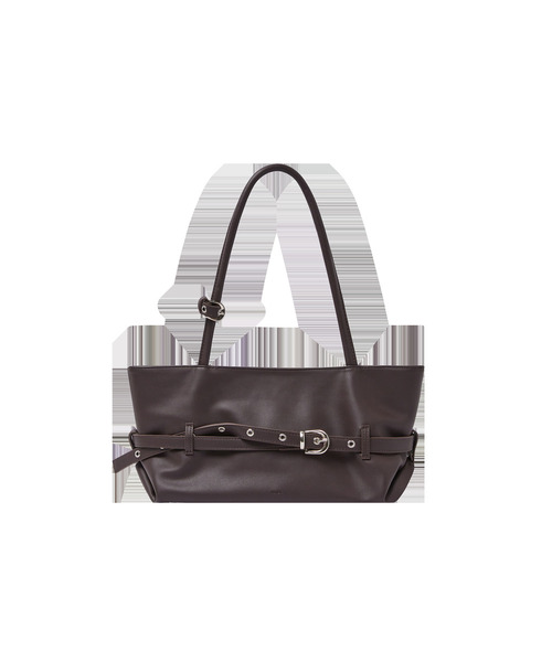 mur（ミュール）の「Lizzy Belted Boat Bag (8color)（ショルダーバッグ・レディース・ダークブラウン系/バーガンディー/ライトブルー/Cream/ピンク系その他/ブラック/ベージュ/ダークブラウン・ONE）」の2枚目の写真