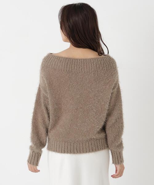 NATURAL BEAUTY BASIC(ナチュラルビューティーベーシック)の「オフショルヘアリーニット(ニット/セーター・レディース・オフホワイト/ブラウン/ピンク・FREE)」の21枚目の写真