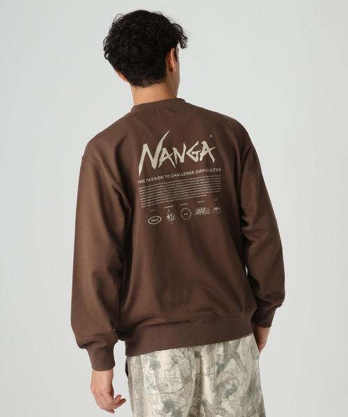 NANGA（ナンガ）の「【NANGA Mt.&Sea】NANGAスウェットプルオーバー（スウェット・メンズ・ブラウン/ブラック/グレー・LARGE/MEDIUM）」の3枚目の写真