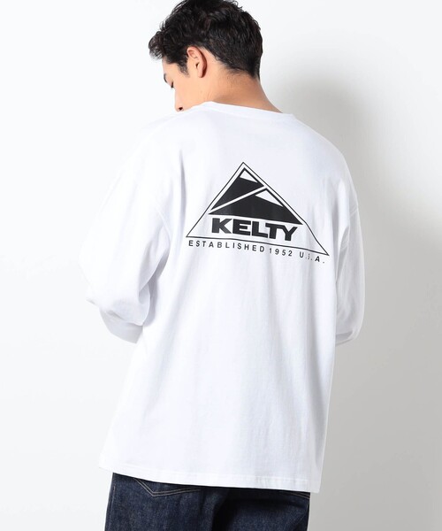 KELTY(ケルティ)の「KELTY別注ロングスリーブTシャツ(Tシャツ/カットソー・メンズ・ライトグレー/ブラック/ホワイト・L/M)」の2枚目の写真