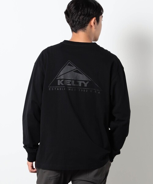 KELTY(ケルティ)の「KELTY別注ロングスリーブTシャツ(Tシャツ/カットソー・メンズ・ライトグレー/ブラック/ホワイト・L/M)」の3枚目の写真