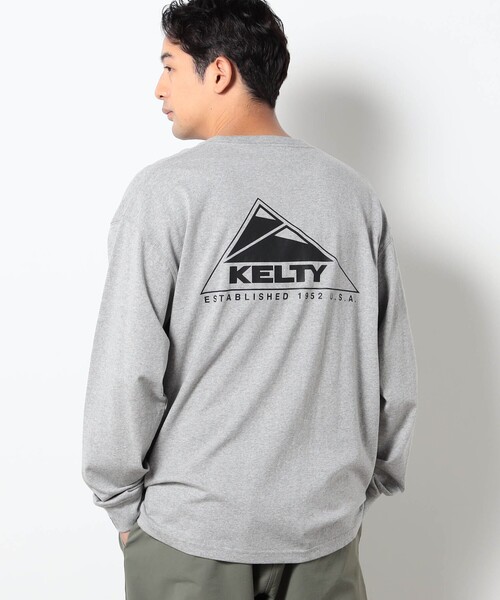 KELTY(ケルティ)の「KELTY別注ロングスリーブTシャツ(Tシャツ/カットソー・メンズ・ライトグレー/ブラック/ホワイト・L/M)」の8枚目の写真