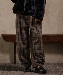 mp15392-Wool Check Wide Tuck Balloon Pants ワイドタックバルーンパンツ(PF-262-022)