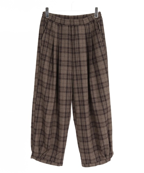CAMBIO（カンビオ）の「mp15392-Wool Check Wide Tuck Balloon Pants ワイドタックバルーンパンツ(PF-262-022)（その他パンツ・メンズ・ベージュ/チャコール・L/M）」の15枚目の写真