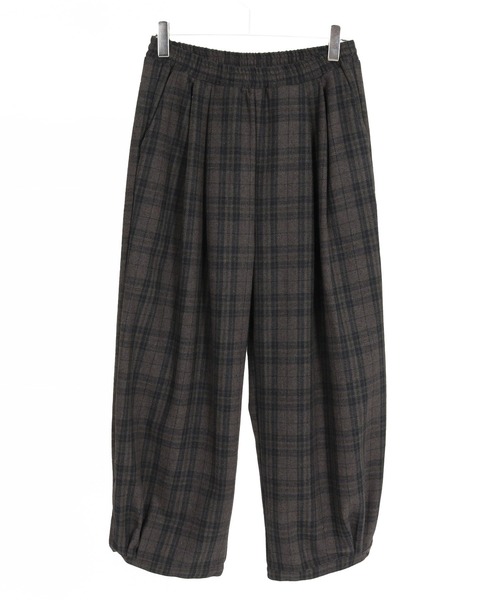 CAMBIO（カンビオ）の「mp15392-Wool Check Wide Tuck Balloon Pants ワイドタックバルーンパンツ(PF-262-022)（その他パンツ・メンズ・ベージュ/チャコール・L/M）」の18枚目の写真