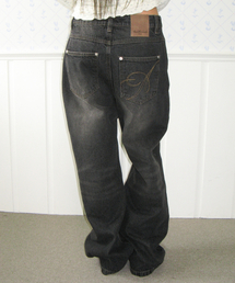 CLASSIC STRAIGHT DENIM PANTS BLACK