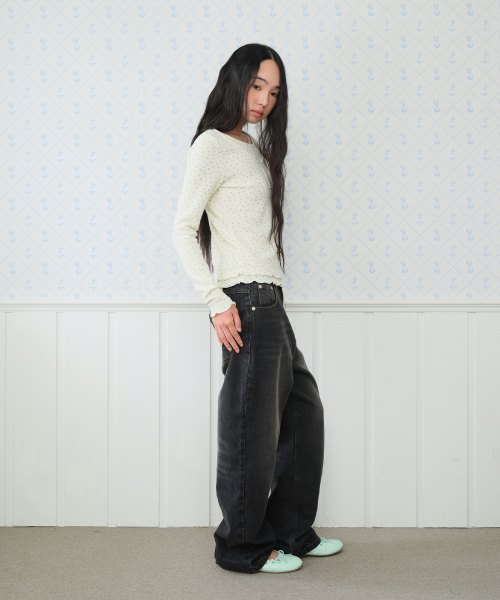 AMESWORLDWIDE(アメスワールドワイド)の「CLASSIC STRAIGHT DENIM PANTS BLACK(デニムパンツ・レディース・その他・SMALL/MEDIUM/LARGE)」の7枚目の写真