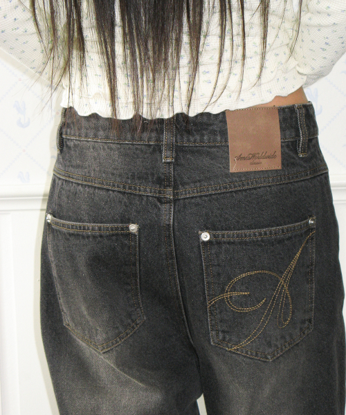 AMESWORLDWIDE(アメスワールドワイド)の「CLASSIC STRAIGHT DENIM PANTS BLACK(デニムパンツ・レディース・その他・SMALL/MEDIUM/LARGE)」の5枚目の写真
