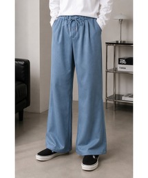 【Bls】 【ZM】【Bling Leads】ダンボールフェイクスエード ワイドパンツ