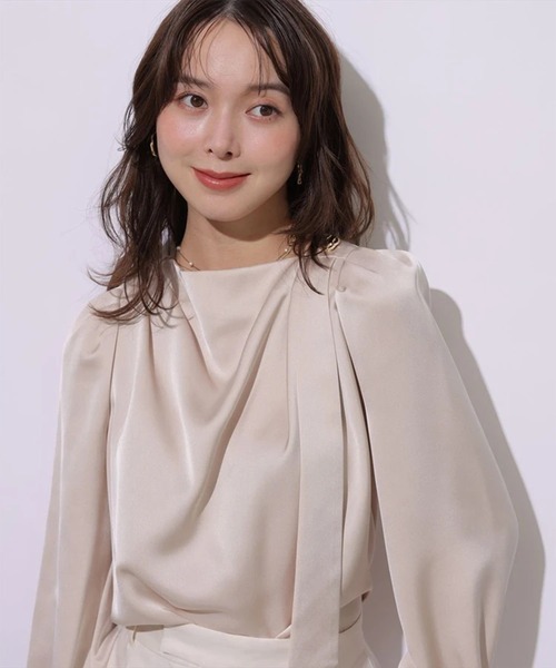 Mystrada(マイストラーダ)の「アシメドレープブラウス(シャツ/ブラウス・レディース・ホワイト/ピンク系その他5・38/36)」の15枚目の写真