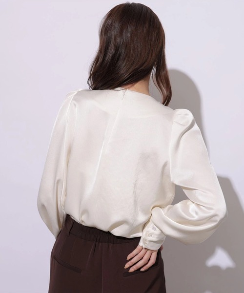 Mystrada(マイストラーダ)の「アシメドレープブラウス(シャツ/ブラウス・レディース・ホワイト/ピンク系その他5・38/36)」の18枚目の写真