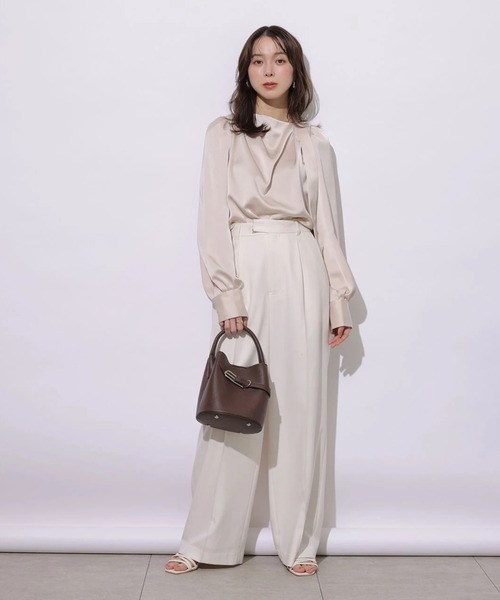 Mystrada(マイストラーダ)の「アシメドレープブラウス(シャツ/ブラウス・レディース・ホワイト/ピンク系その他5・38/36)」の11枚目の写真