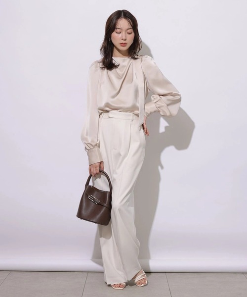 Mystrada(マイストラーダ)の「アシメドレープブラウス(シャツ/ブラウス・レディース・ホワイト/ピンク系その他5・38/36)」の12枚目の写真