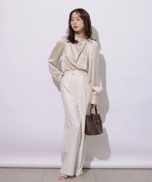 Mystrada(マイストラーダ)の「アシメドレープブラウス(シャツ/ブラウス・レディース・ホワイト/ピンク系その他5・38/36)」の14枚目の写真